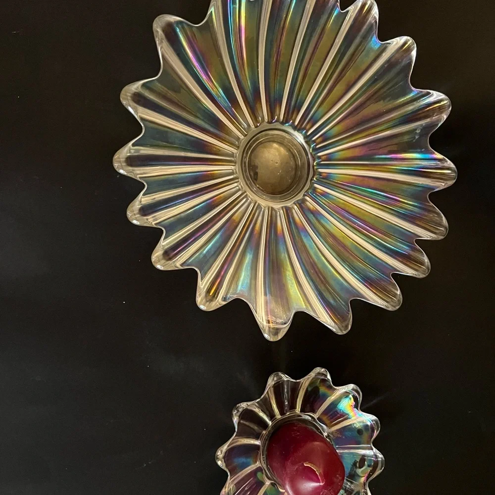 Iridescent Glass Decorative Bowl - Picture 2 of 4